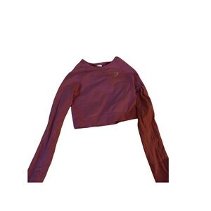 Gymshark Cropped Long Sleeve Workout Top | XS | Activewear Athleisure